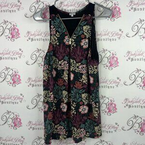 Kismet tank top zipper detail zip up blouse flowers Multicolor Floral Mini Dress